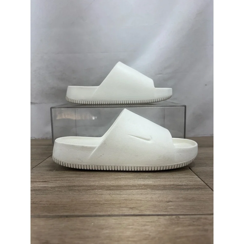 Nike Calm Slide Sail White Men 8 Women 9 Sandals DX4816-100